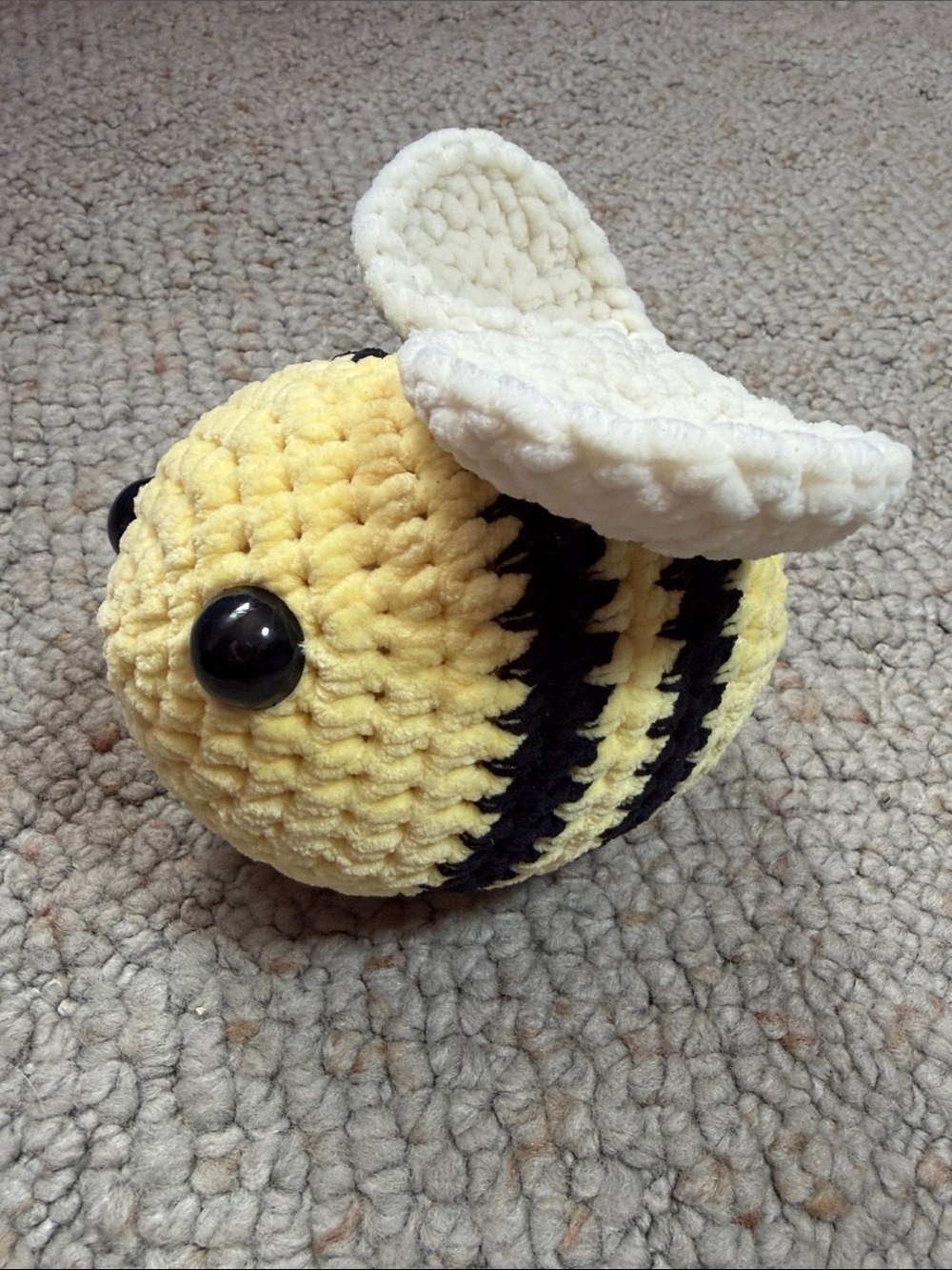Plush Yellow Bee 🐝 Toy - Soft Crochet Design